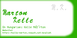 marton kelle business card